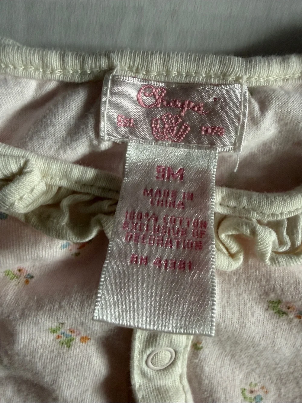 Baby Girls Pink Floral Footed One-Piece Sleeper & Ladybug1 piece footed sleeper